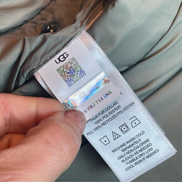 New UGG Kristian Convertible Puffer Coat pecan/moss green Water resistant L/XL - Picture 11 of 16